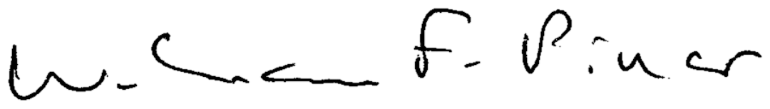 William F. Pinar Signature